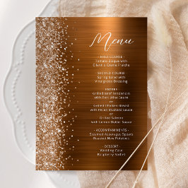 Copper Glam Glitter Script Wedding メニュー