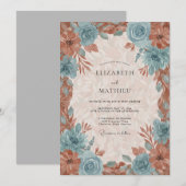 Copper Lush Autumn Wedding 招待状 (正面/裏面)