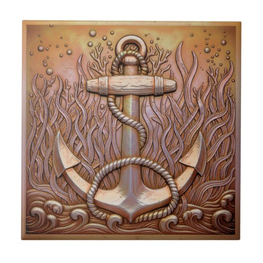 Copper Metallic Iridescent Anchor ID1223 タイル (正面)