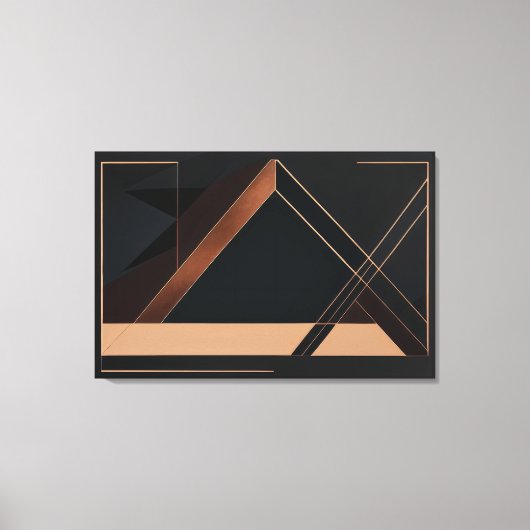 Copper Minimalist Geometry キャンバスプリント (正面)