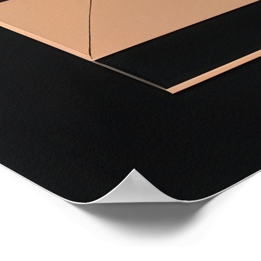 Copper Minimalist Geometry ポスター (角)