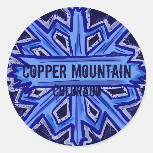 Copper Mountain Coloradoスノーフレークラウンドシール ラウンドシール (正面)