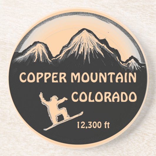 Copper Mountain Coloradoスノーボードアートコースター コースター (正面)