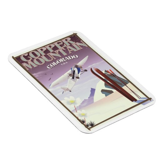 Copper Mountain Coloradoヴィンテージポスター マグネット (右側)