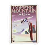 Copper Mountain Coloradoヴィンテージポスター マグネット (縦)