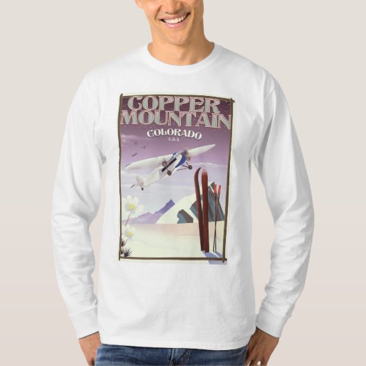Copper Mountain Coloradoヴィンテージポスター Tシャツ (正面)