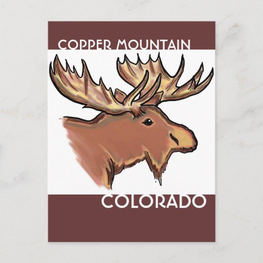 Copper Mountain Colorado茶色のムース葉書 ポストカード (正面)