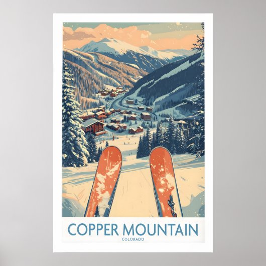 Copper Mountain Colorado Wall Art Winter Mountain ポスター (正面)
