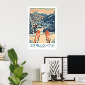 Copper Mountain Colorado Wall Art Winter Mountain ポスター (ホームオフィス)