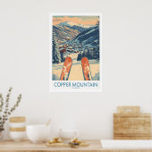 Copper Mountain Colorado Wall Art Winter Mountain ポスター (キッチン)