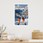 Copper Mountain Ski Poster Winter Ski Village ポスター (キッチン)