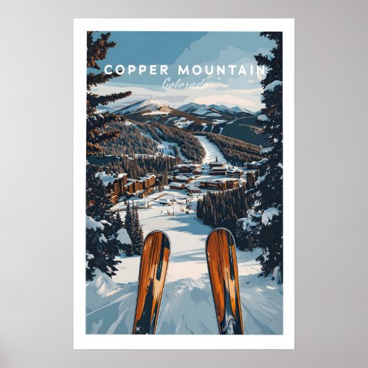 Copper Mountain Ski Print 1 ポスター (正面)