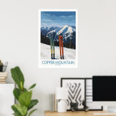 Copper Mountain Ski Wall Art Ski Print 1 ポスター (ホームオフィス)