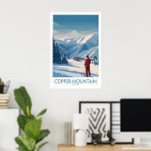 Copper Mountain Ski Wall Art Winter Sports ポスター (ホームオフィス)