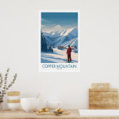 Copper Mountain Ski Wall Art Winter Sports ポスター (キッチン)
