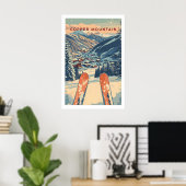 Copper Mountain Travel Poster Sunset Ski Slopes 1 ポスター (ホームオフィス)