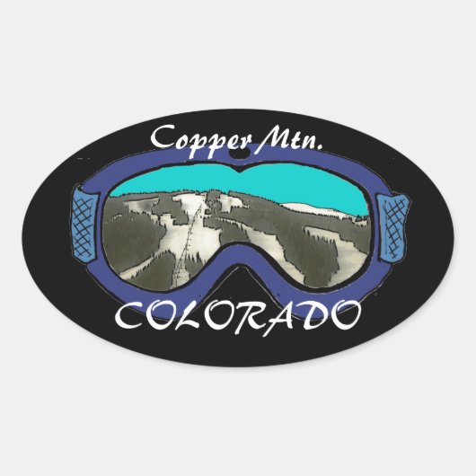 Copper Mtn Coloradoブルースノーゴーグルのシール 楕円形シール (正面)