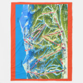 Copper Mtn Ski Slopes Fleece Blanket フリースブランケット (正面)
