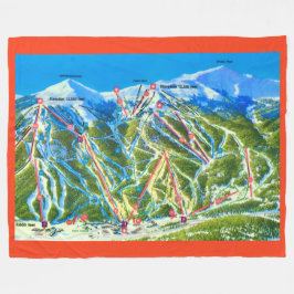 Copper Mtn Ski Slopes Fleece Blanket フリースブランケット