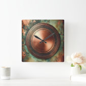 copper object and patina スクエア壁時計 (ホーム)