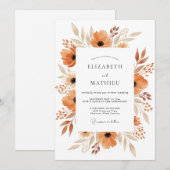 Copper Radiant Autumnal Wedding 招待状 (正面/裏面)