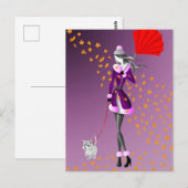 Copper Rain Purple Postcard ポストカード (正面/裏面)