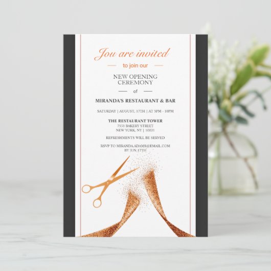 Copper Ribbon Restaurant新オープン 招待状 (スタンド正面)