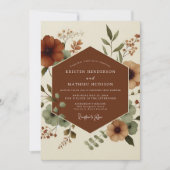 Copper Sage Autumn Wedding 招待状 (正面)