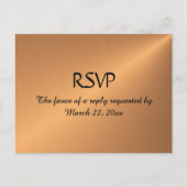 Copper ShineメニューRSVP インビテーションポストカード (正面)