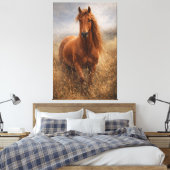 Copper Spirit | Chestnut Horse | Stretched Canvas キャンバスプリント (インサイチュ (寝室))