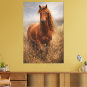 Copper Spirit | Chestnut Horse | Stretched Canvas キャンバスプリント (インサイチュ (リビング))