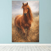 Copper Spirit | Chestnut Horse | Stretched Canvas キャンバスプリント (インサイチュ (ウッドフロア))