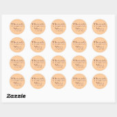 Copper Thank You Stickers ラウンドシール (シート)