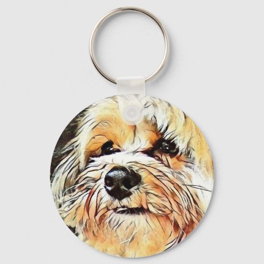 Copper the Morkie keychain キーホルダー (正面)