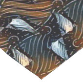 Copper Waves Abstract Geometric Flow Pattern 1303 ショートテーブルランナー (コーナー)