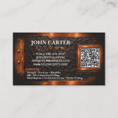 Copper Welder Welding Services Metal Logo QR Code 名刺 (裏面)