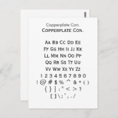 Copperplate Con. – ザズルフォントサンプラーシート ポストカード (正面/裏面)