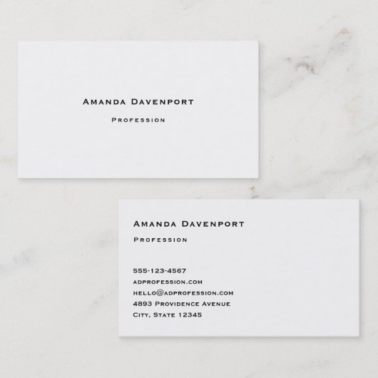 Copperplate Font Business Card Template 名刺 (正面/裏面)