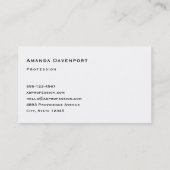 Copperplate Font Business Card Template 名刺 (裏面)
