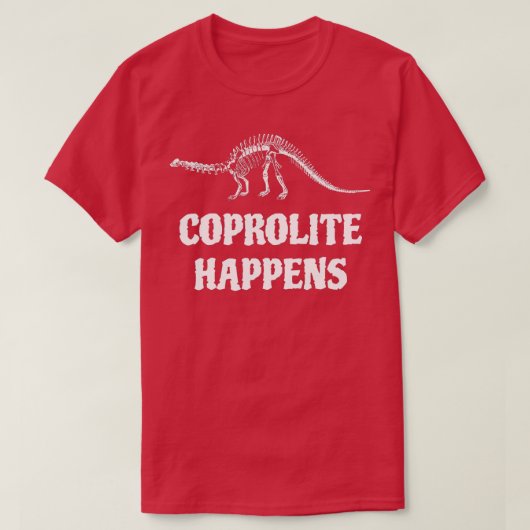 Coproliteが起こる化石ハンター古生物学Geolo Tシャツ (デザイン正面)