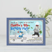 COPS n Robbers Cartoonパーティの招待状 招待状 (スタンド正面)