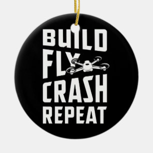 Copter Multicopter FPVとドローン男性へギフト セラミックオーナメント