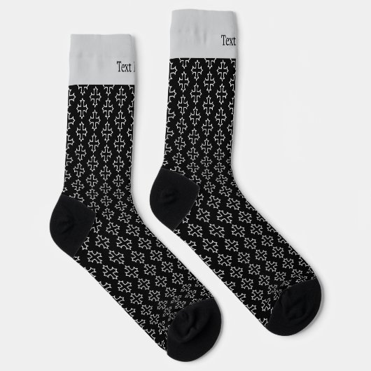 Coptic Cross Outline Pattern ソックス (右)
