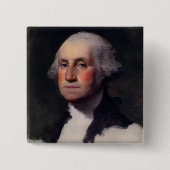 Copy Anthaenum George Washington、Gilbert Stuart 缶バッジ (正面)