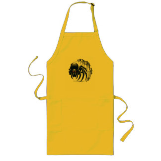 Copy of Creepy Black Spider Gothic Design ロングエプロン