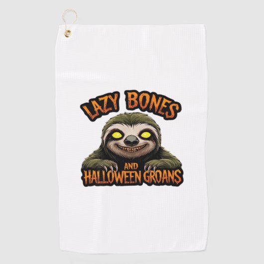 Copy of Lazy Bones and Halloween Groans - クリーピーS ゴルフタオル (正面)