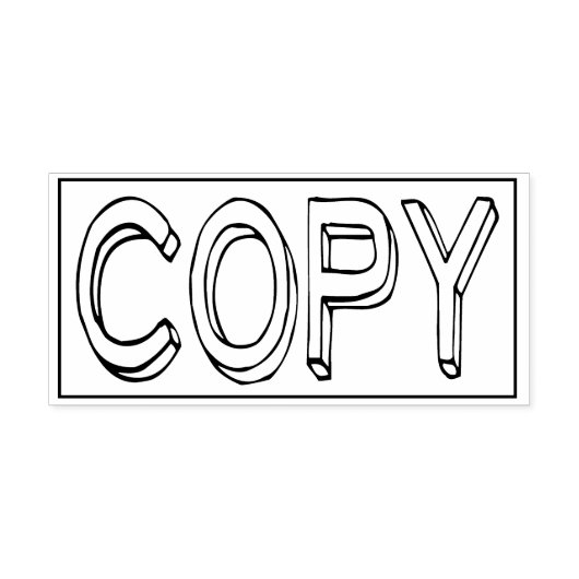 COPY Office Work Business Paper ラバースタンプ (インプリント)