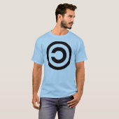 Copyleft – 情報が自由になりたいと考えている tシャツ (正面フル)
