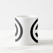 Copyleft -情報は自由でありたいと思います コーヒーマグカップ (中央)