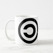 Copyleft -情報は自由でありたいと思います コーヒーマグカップ (左)